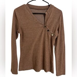 Striped Brown Women's Blouse